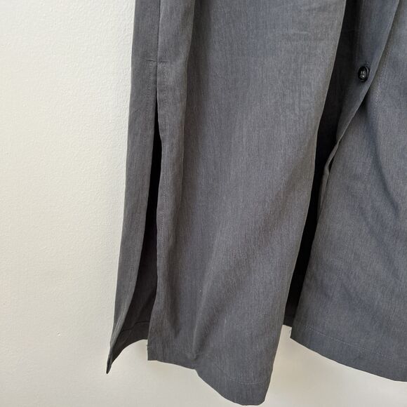 Elle Grey Womens Midi Shirt Dress Gray M Collared Utility Belted Minimalist NWT - Picture 5 of 16